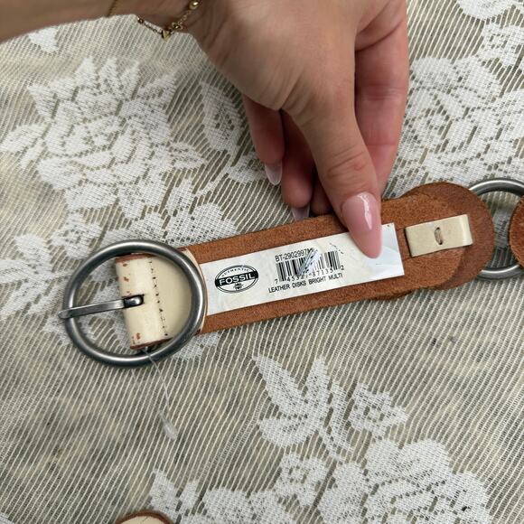 Fossil Leather Discs Belt – Size Medium